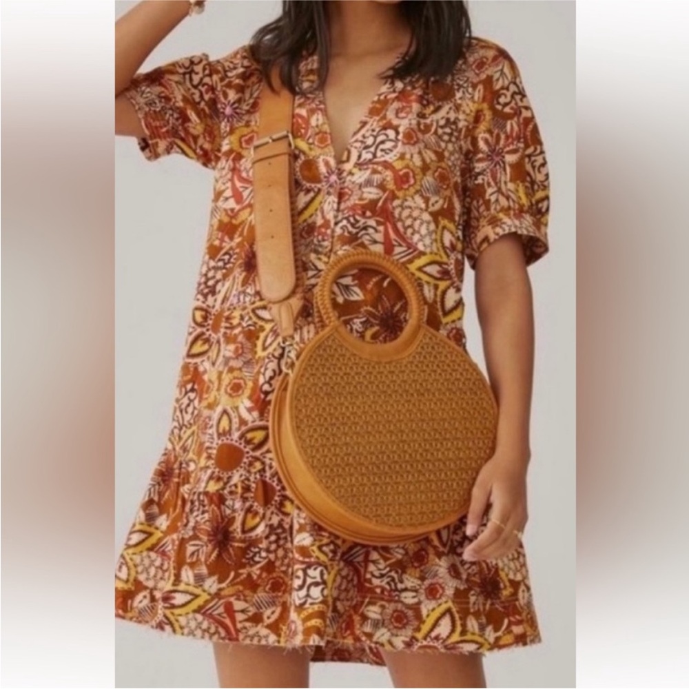 HTF Anthropologie Alison Woven Tote Bag & small bag